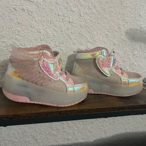Sparkly Pink Kids Shoes with Wings